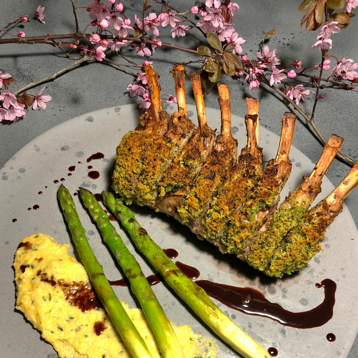 Lamb crown with herb crust